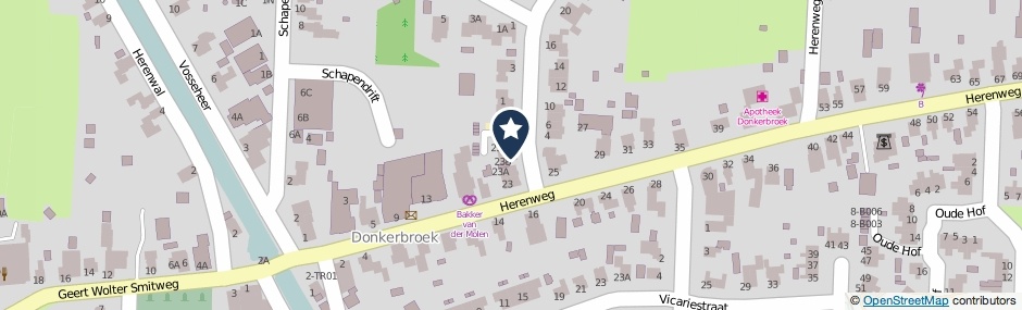 Kaartweergave Herenweg 23-F in Donkerbroek