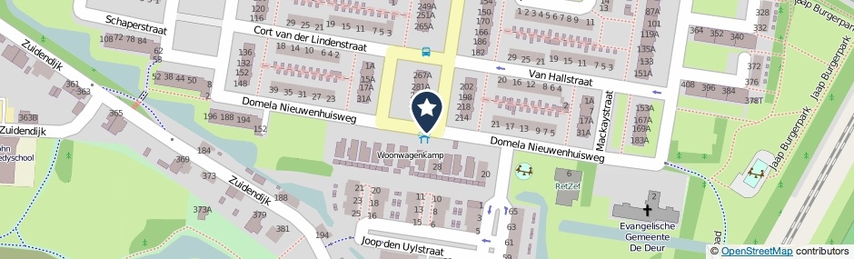 Kaartweergave Domela Nieuwenhuisweg in Dordrecht