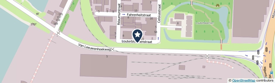 Kaartweergave Louterbloemenstraat in Dordrecht