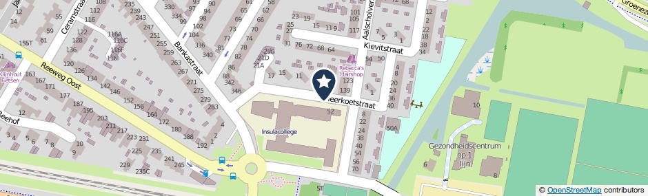 Kaartweergave Meerkoetstraat in Dordrecht