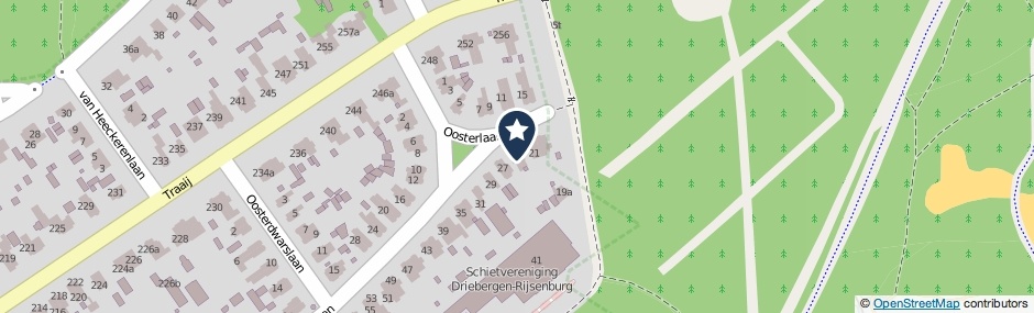 Kaartweergave Oosterlaan 23 in Driebergen-Rijsenburg