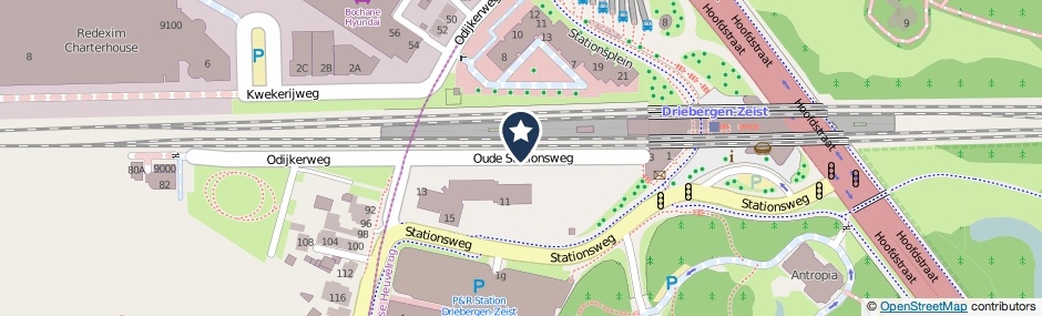 Kaartweergave Oude Stationsweg in Driebergen-Rijsenburg