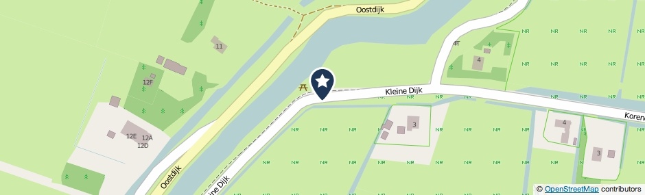 Kaartweergave Kleine Dijk in Driehuizen
