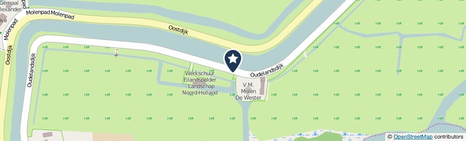 Kaartweergave Oudelandsdijk in Driehuizen