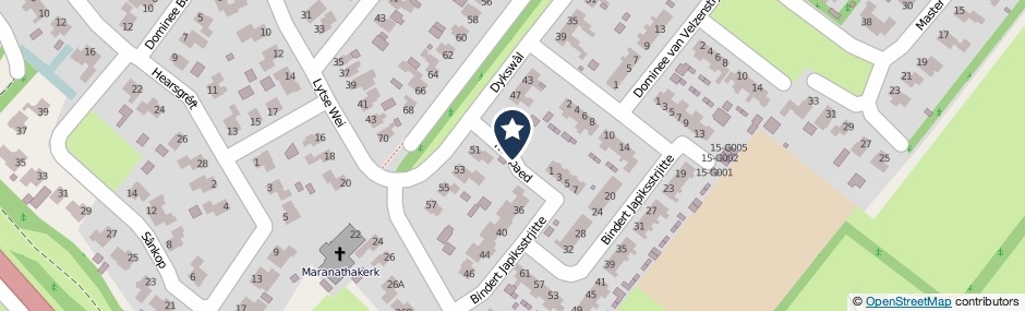 Kaartweergave Koaipaed in Drogeham