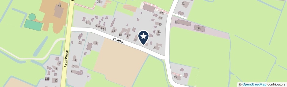 Kaartweergave Headyk 21 in Dronryp
