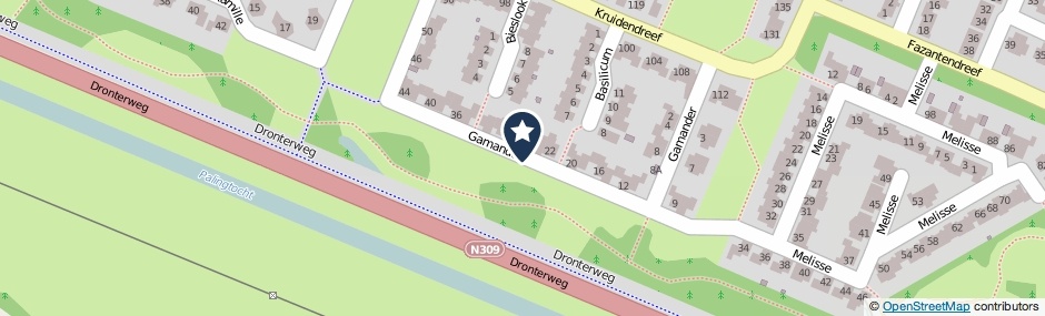 Kaartweergave Gamander in Dronten
