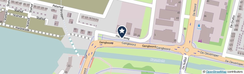 Kaartweergave Havenweg in Dronten