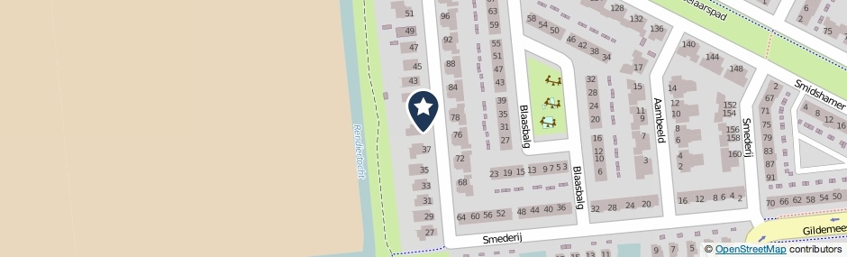 Kaartweergave Smederij 39 in Dronten