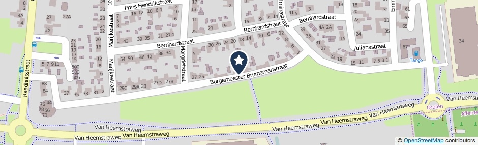 Kaartweergave Burgemeester Bruinemanstraat 19 in Druten