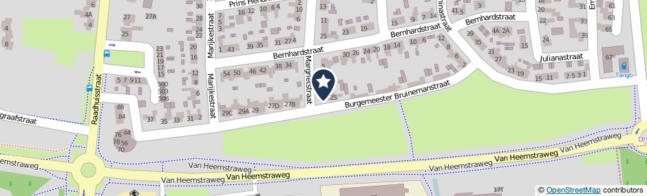 Kaartweergave Burgemeester Bruinemanstraat 27 in Druten