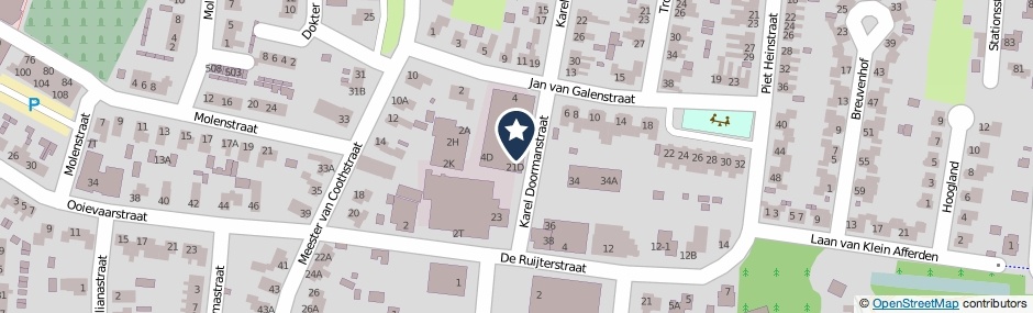 Kaartweergave Karel Doormanstraat 21-C in Druten