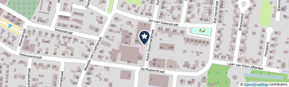 Kaartweergave Karel Doormanstraat 21-D in Druten