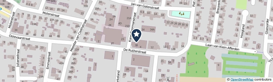 Kaartweergave Karel Doormanstraat 36 in Druten