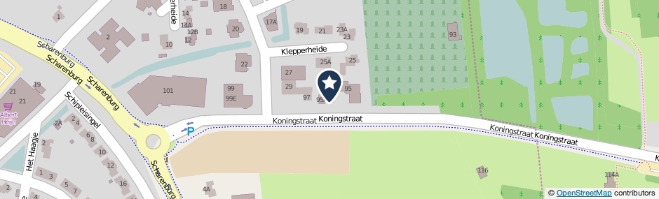 Kaartweergave Koningstraat 95-1 in Druten