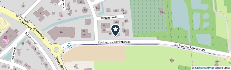 Kaartweergave Koningstraat 95-A in Druten