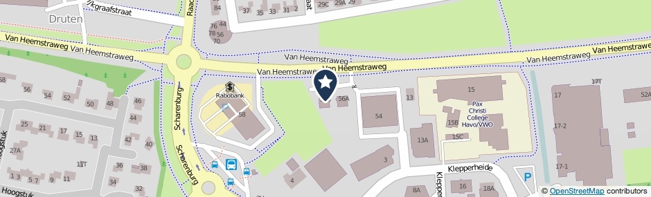 Kaartweergave Van Heemstraweg 56-C in Druten