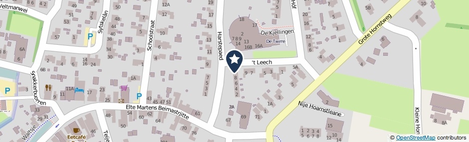 Kaartweergave Harstepaed 10 in Eastermar