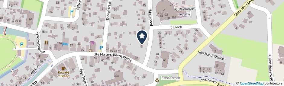 Kaartweergave Harstepaed 3 in Eastermar