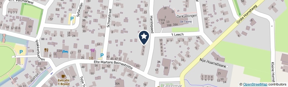 Kaartweergave Harstepaed 7 in Eastermar