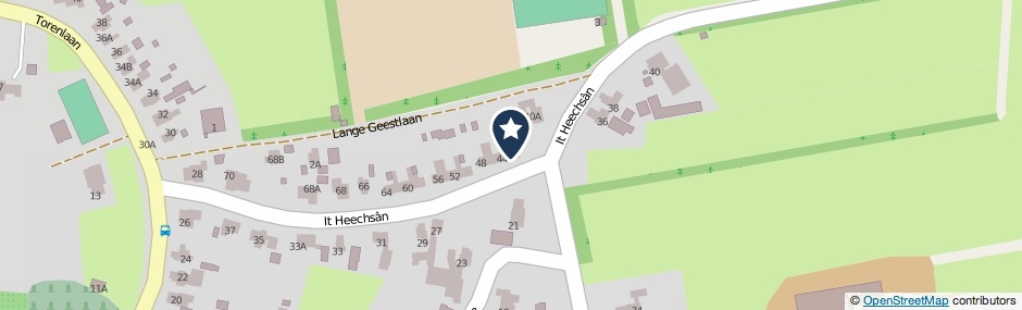 Kaartweergave It Heechsan 42 in Eastermar