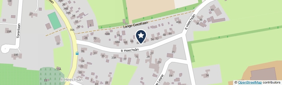 Kaartweergave It Heechsan 62 in Eastermar
