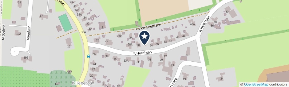 Kaartweergave It Heechsan 66 in Eastermar