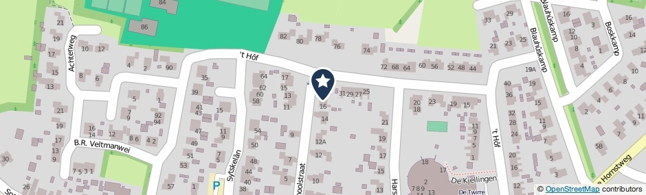 Kaartweergave Schoolstraat 18 in Eastermar