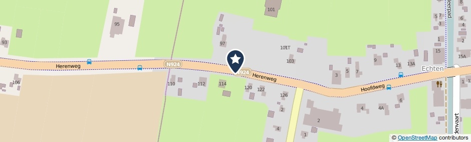 Kaartweergave Herenweg in Echten