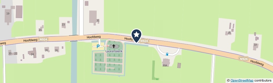 Kaartweergave Hoofdweg in Echten