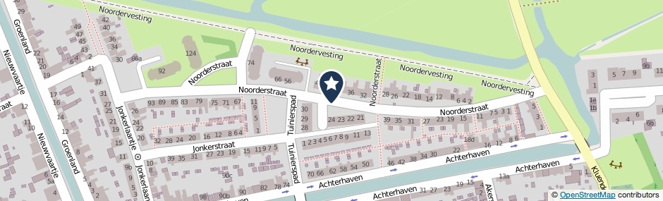 Kaartweergave Noorderstraat in Edam