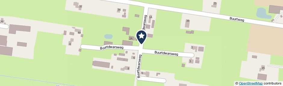 Kaartweergave Buurtdwarsweg in Ederveen