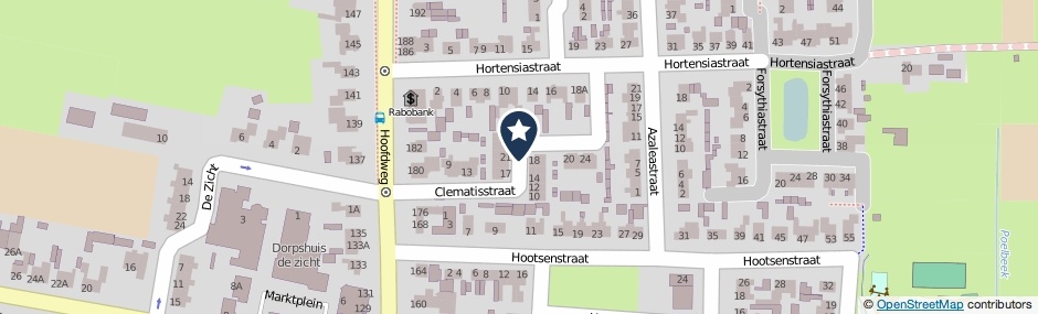 Kaartweergave Clematisstraat in Ederveen