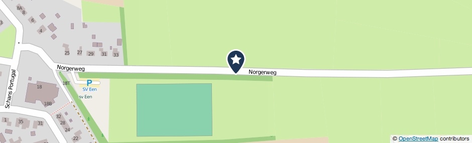 Kaartweergave Norgerweg in Een