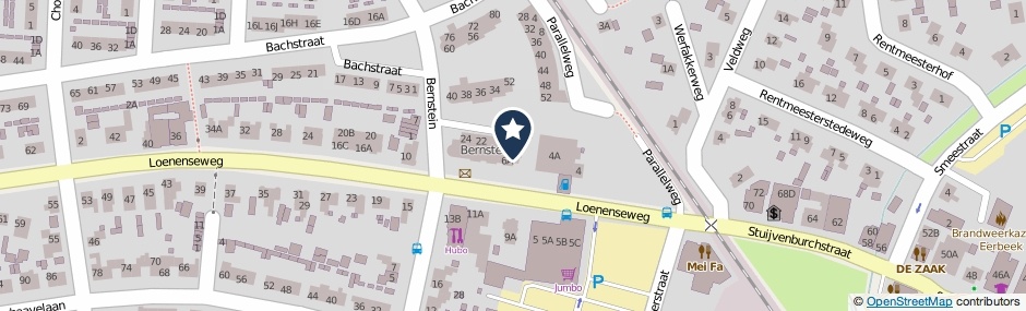 Kaartweergave Bernstein 2 in Eerbeek