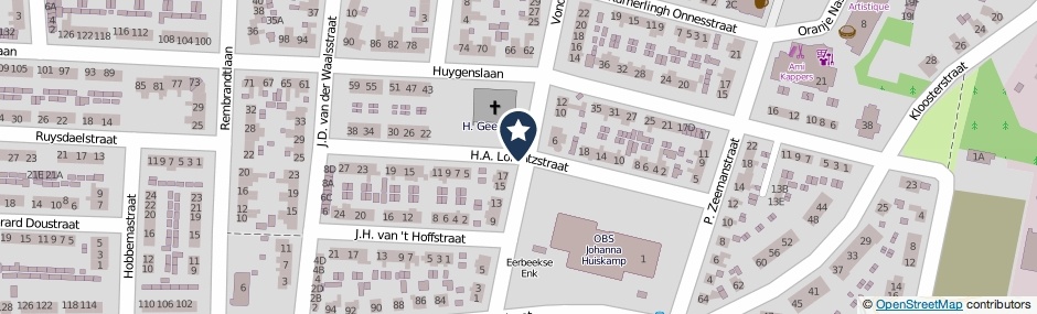 Kaartweergave H.A. Lorentzstraat in Eerbeek