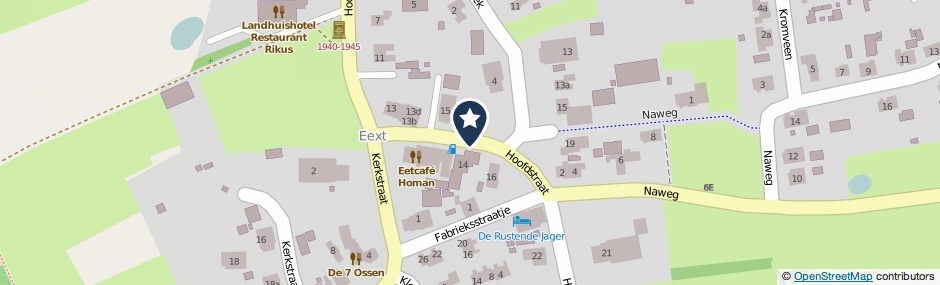 Kaartweergave Hoofdstraat in Eext