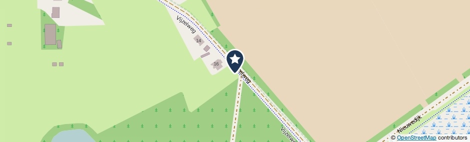 Kaartweergave Vijzelweg in Eext