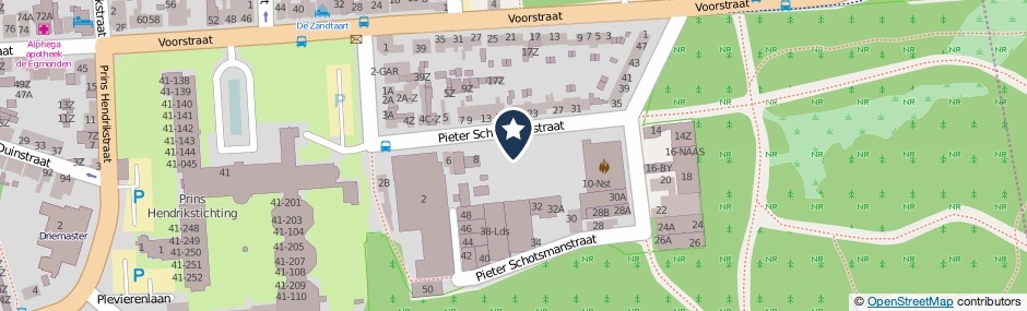 Kaartweergave Pieter Schotsmanstraat in Egmond Aan Zee