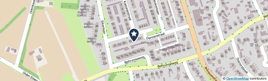 Kaartweergave Dennenstraat 21 in Eibergen