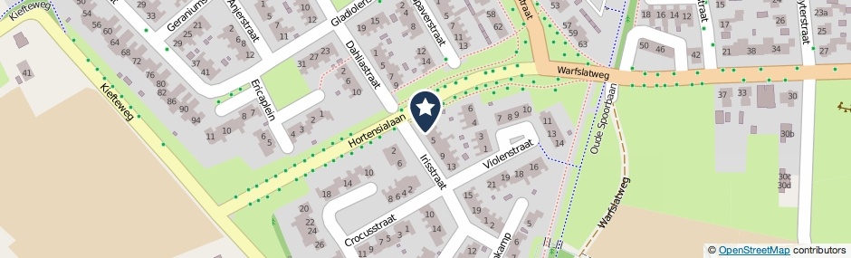 Kaartweergave Irisstraat 1 in Eibergen