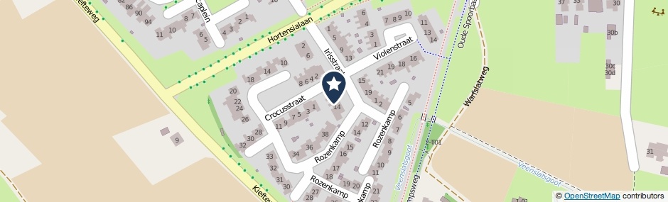 Kaartweergave Irisstraat 12 in Eibergen
