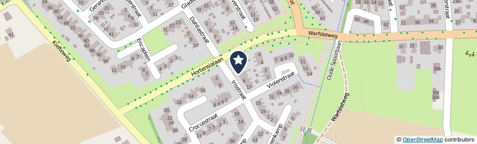 Kaartweergave Irisstraat 5 in Eibergen