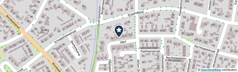 Kaartweergave Werf 10 in Eibergen
