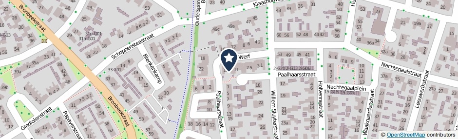 Kaartweergave Werf 13 in Eibergen