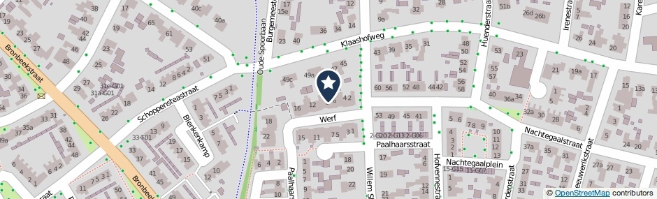 Kaartweergave Werf 8 in Eibergen