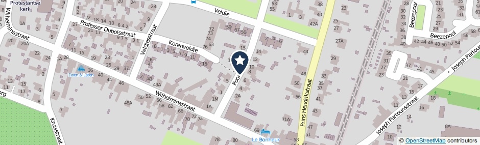 Kaartweergave Poortstraat in Eijsden