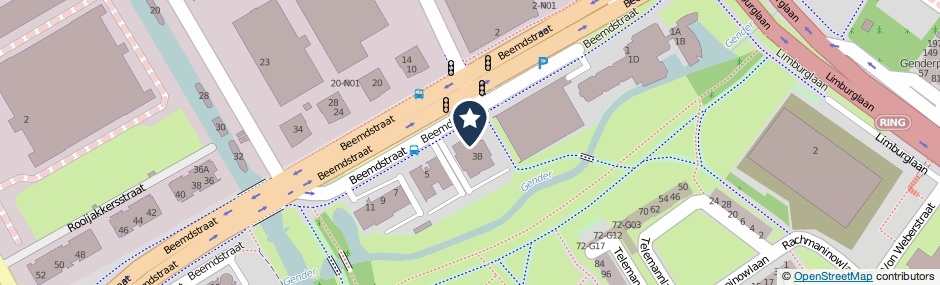 Kaartweergave Beemdstraat 3 in Eindhoven