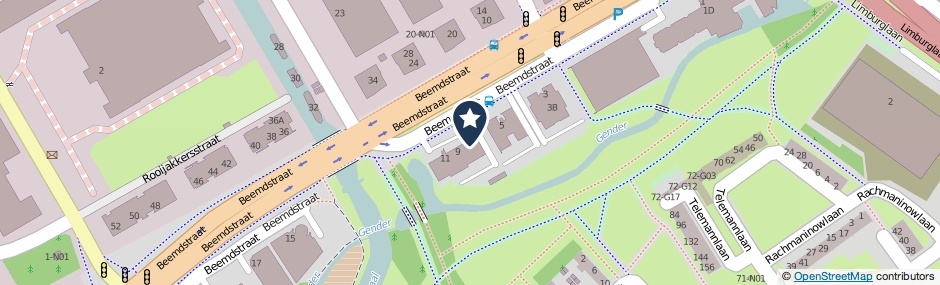 Kaartweergave Beemdstraat 7 in Eindhoven