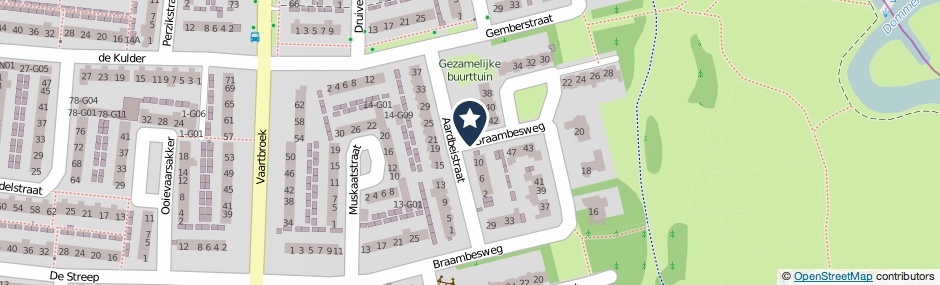 Kaartweergave Braambesweg in Eindhoven